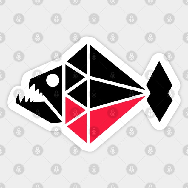 Red Belly Piranha Sticker by The Badin Boomer